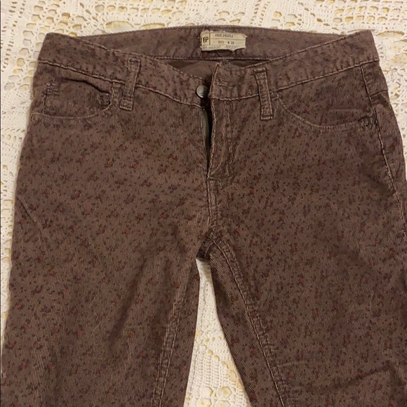 Free People Ditsy Floral Print Cord Pants - Picture 1 of 7